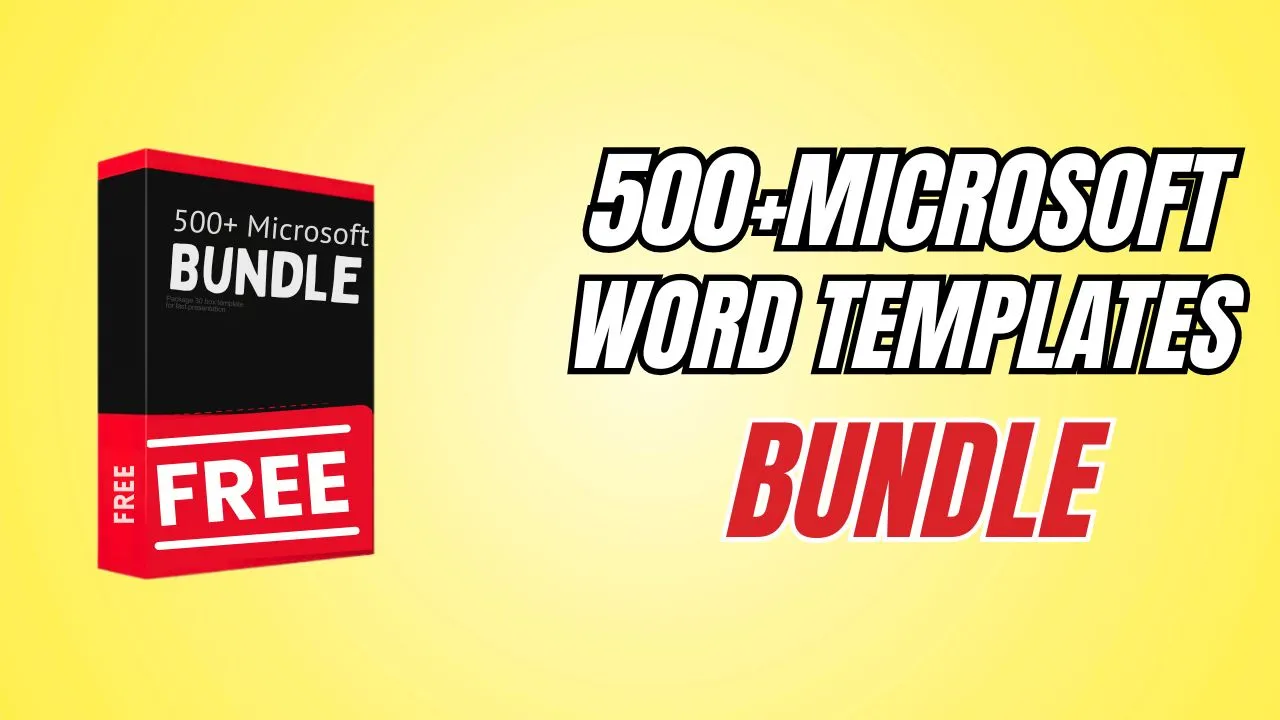 500+ Microsoft Word Free Templates